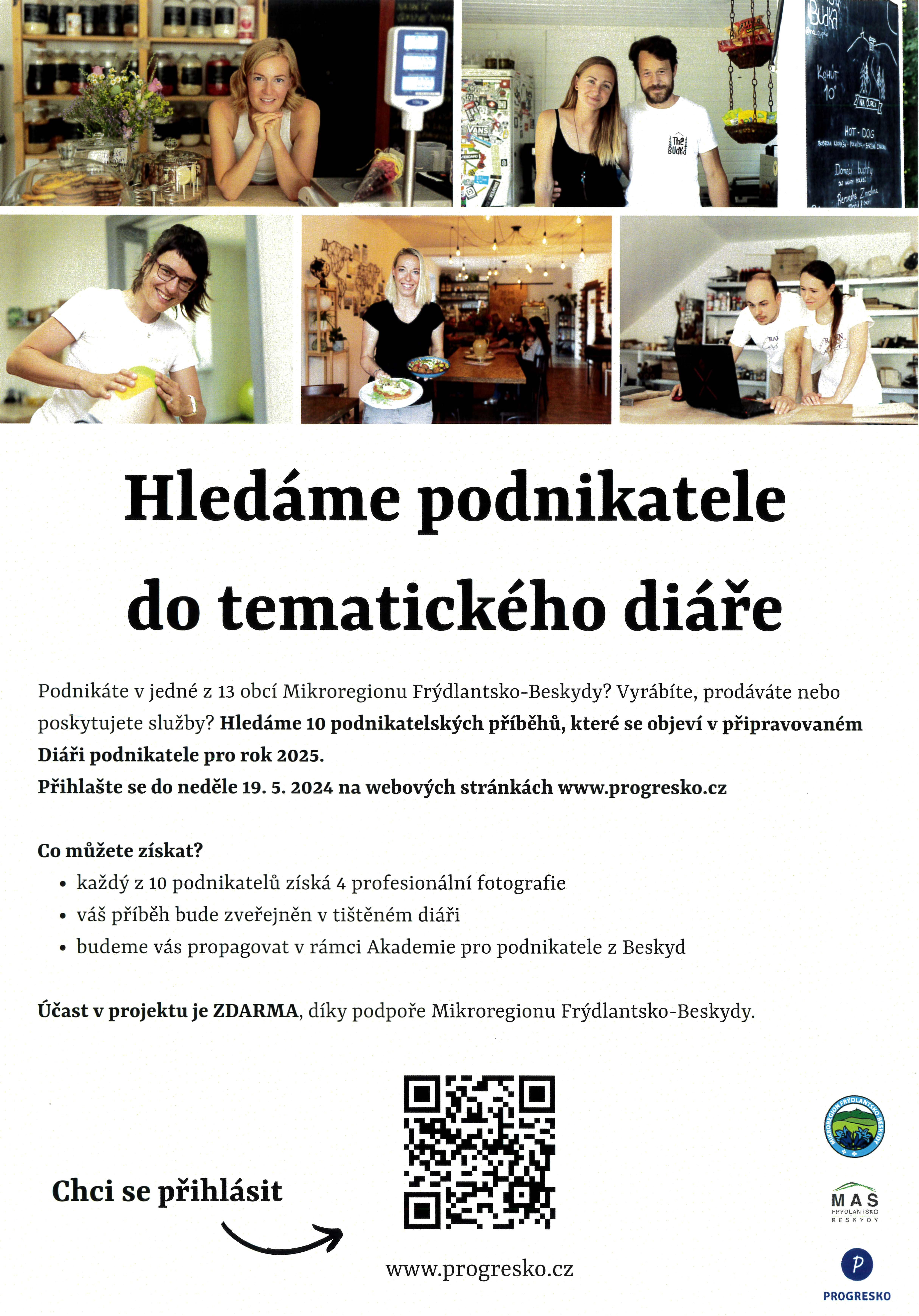 Obrázek k aktualitě Progresko - Hledáme podnikatele do tematického diáře